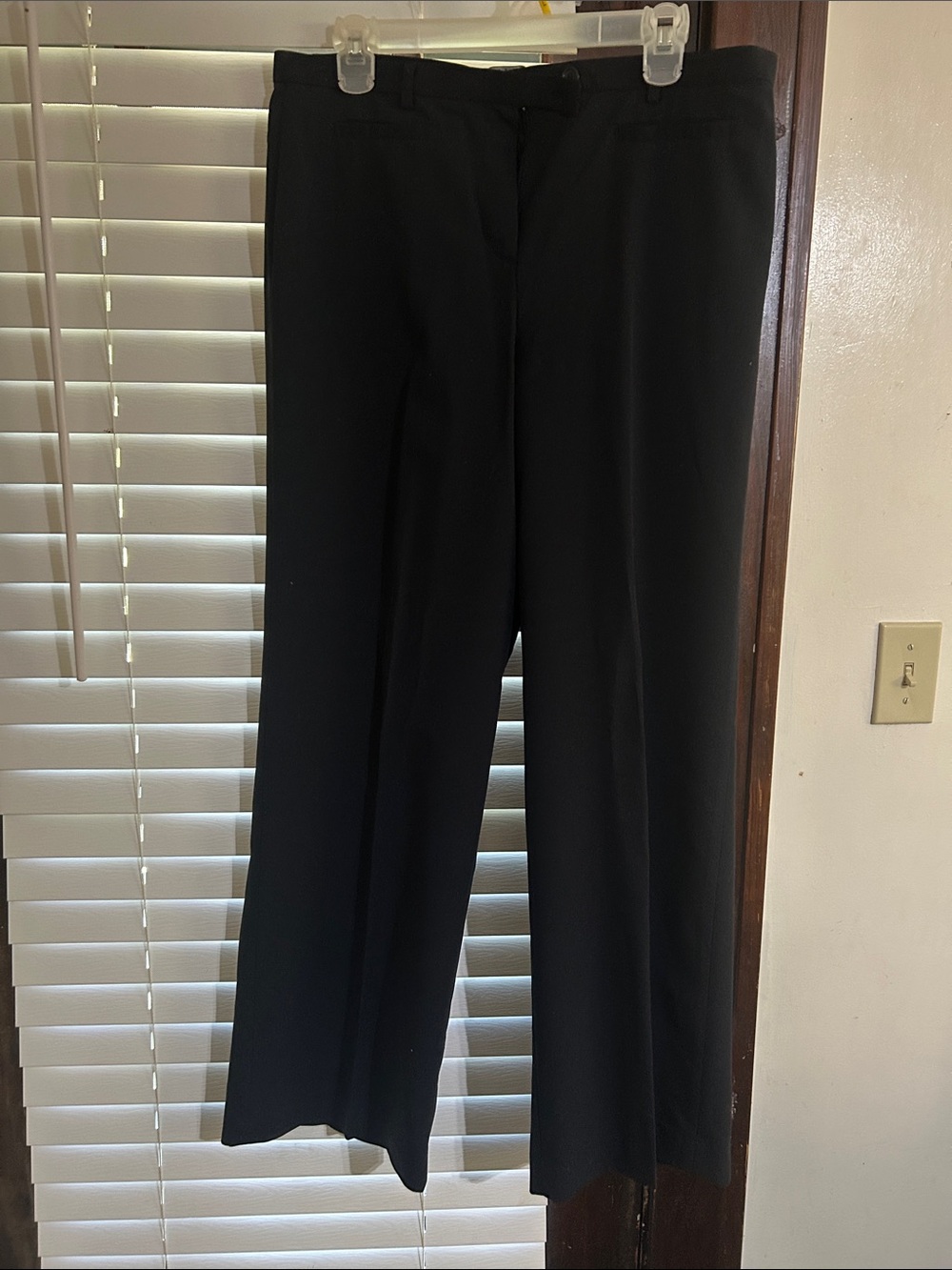 Larry Levine Navy Boot Cut Dress Pants